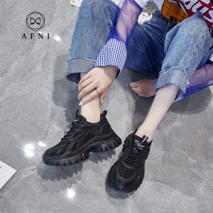 AFNI2021秋季新款休闲增高鞋女运动鞋新款厚底老爹...